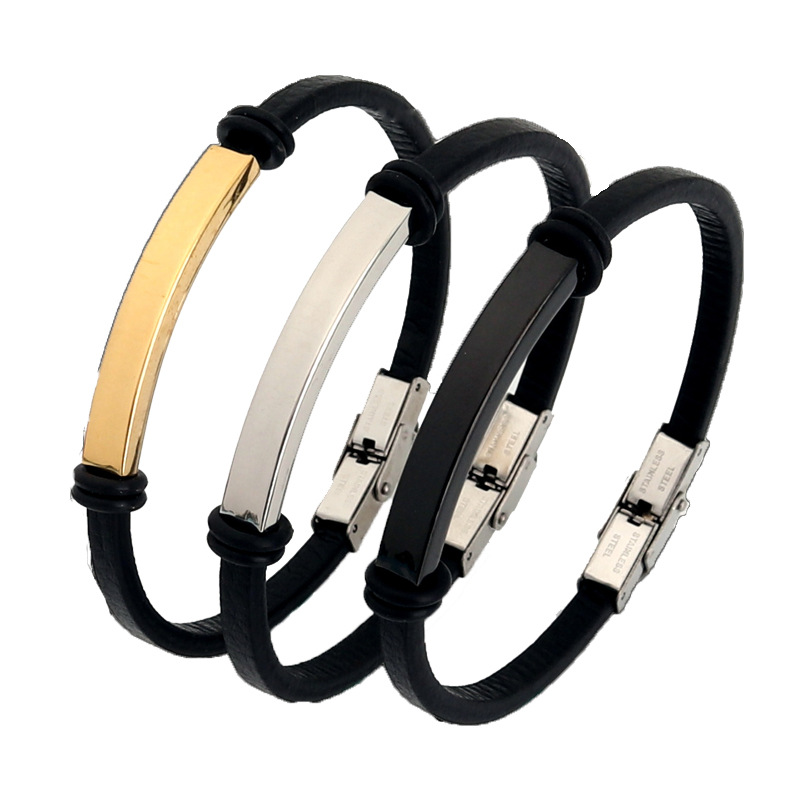Coordinates Bracelet - Punk dünne benutzerdefinierte Text Name verstellbare