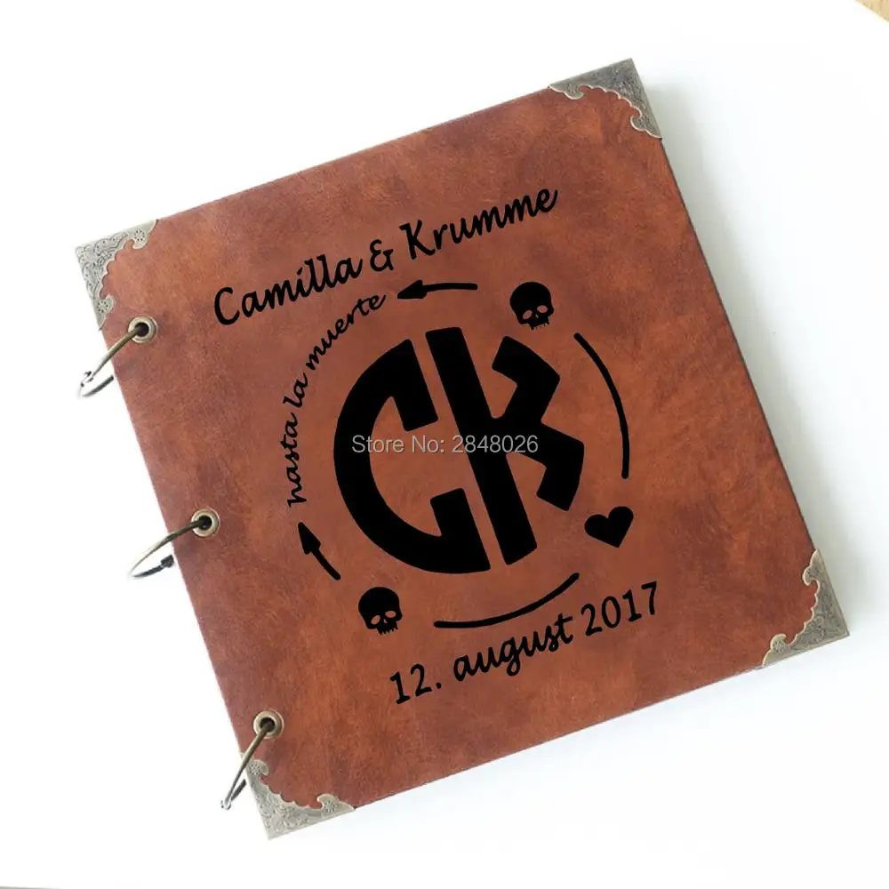 Custom Photo Book - Monogramm Zucker Liebe Hochzeitsgästebuch, individuelles Hochzeitsgästebuch
