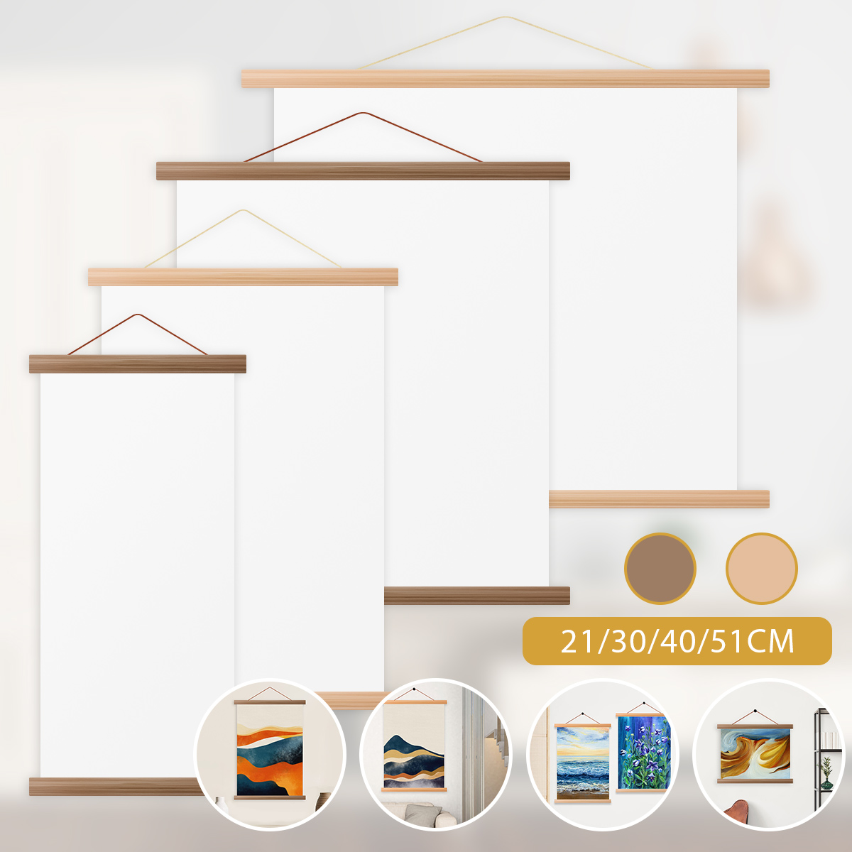 4 stücke Bild Poster Aufhänger – Engraved Wood Frame Bewertung und Preis