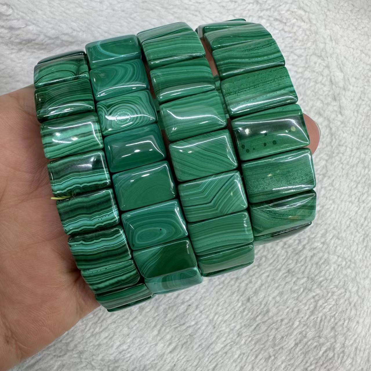 Echte natürliche grüne Malachi – Coordinates Bracelet Bewertung und Preis
