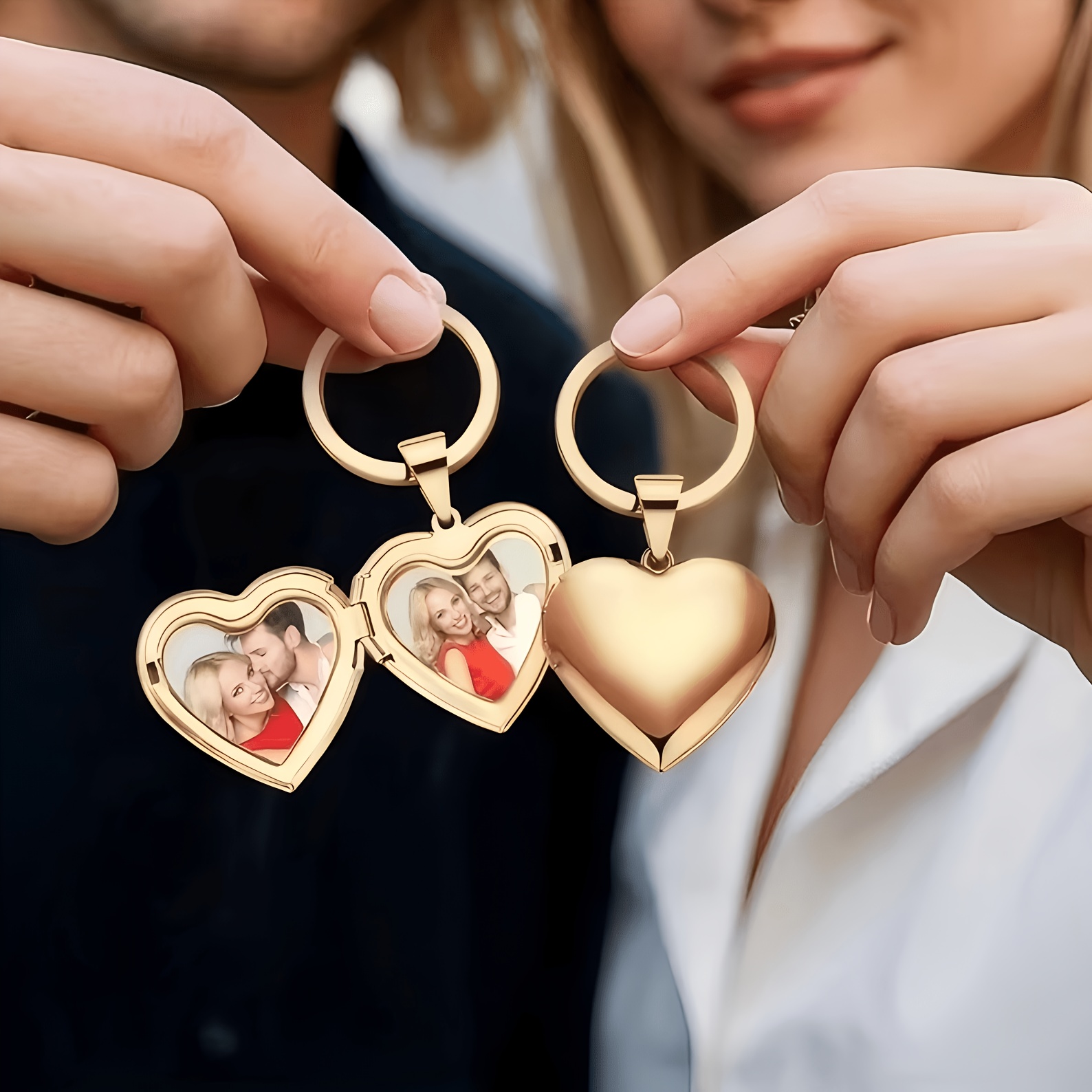 Personalisierter 1/2 Foto-Herz – Initial Ring Custom Bewertung und Preis