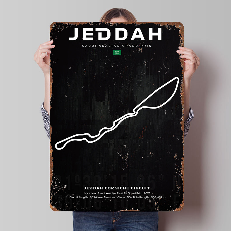 Jeddah Circuit Karten-Poster,  – Custom Map Poster Bewertung und Preis